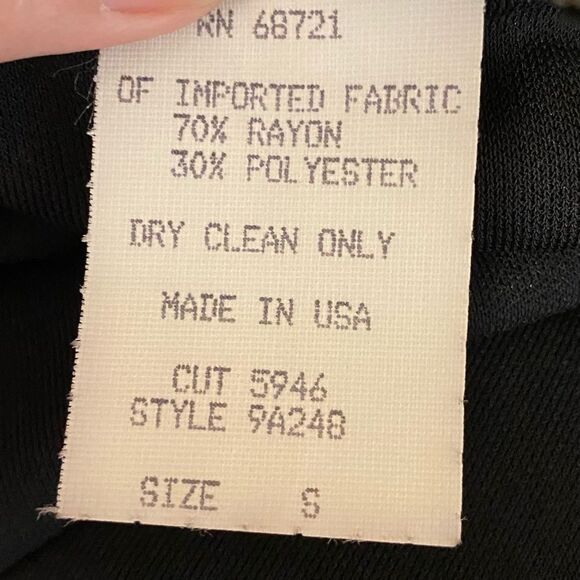 Benjamin A. Los Angeles Vintage Black Maxi Dress One Shoulder Women's Size Small - Picture 7 of 9